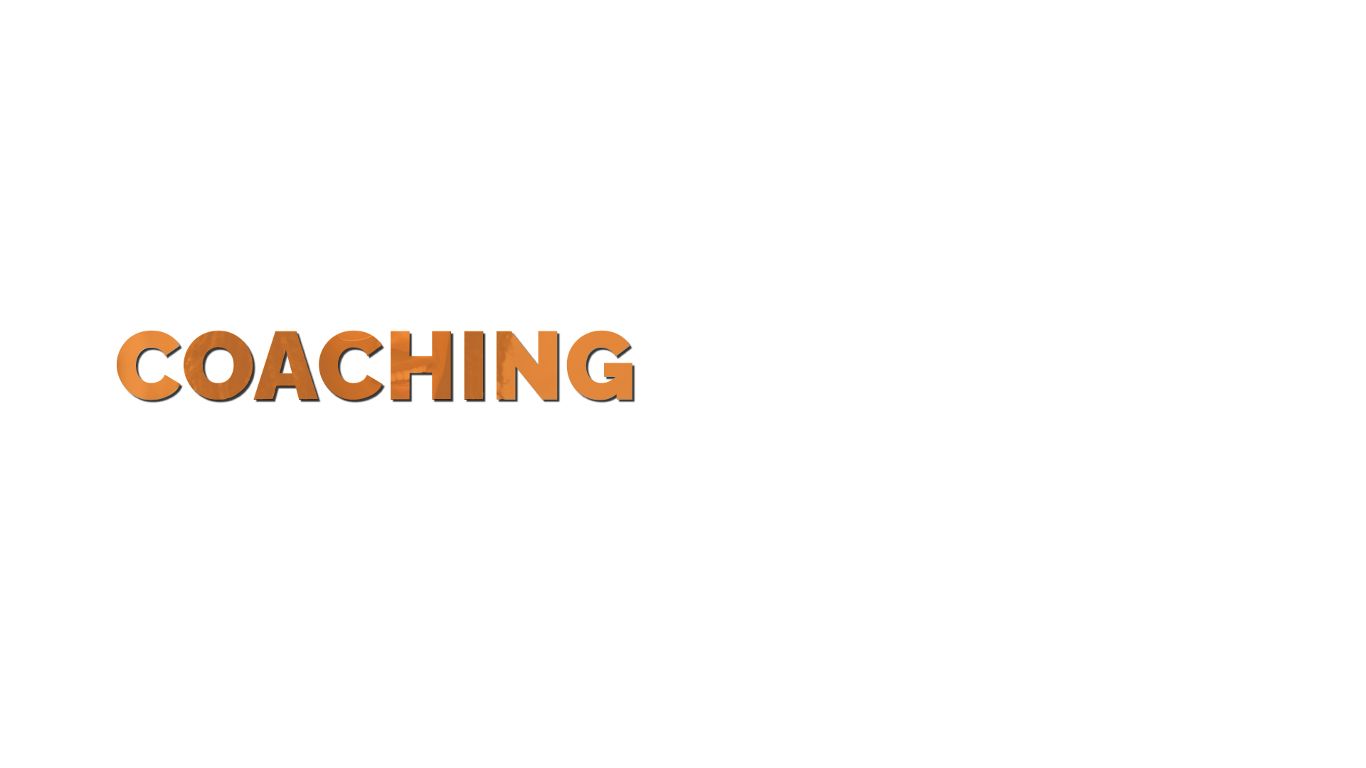 Coaching written in orange text