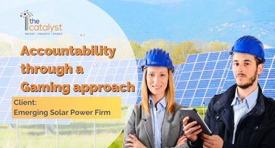 Building accountability through a gaming approach for a solar power firm