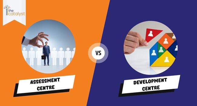 What is the difference between assessment centre and development centre